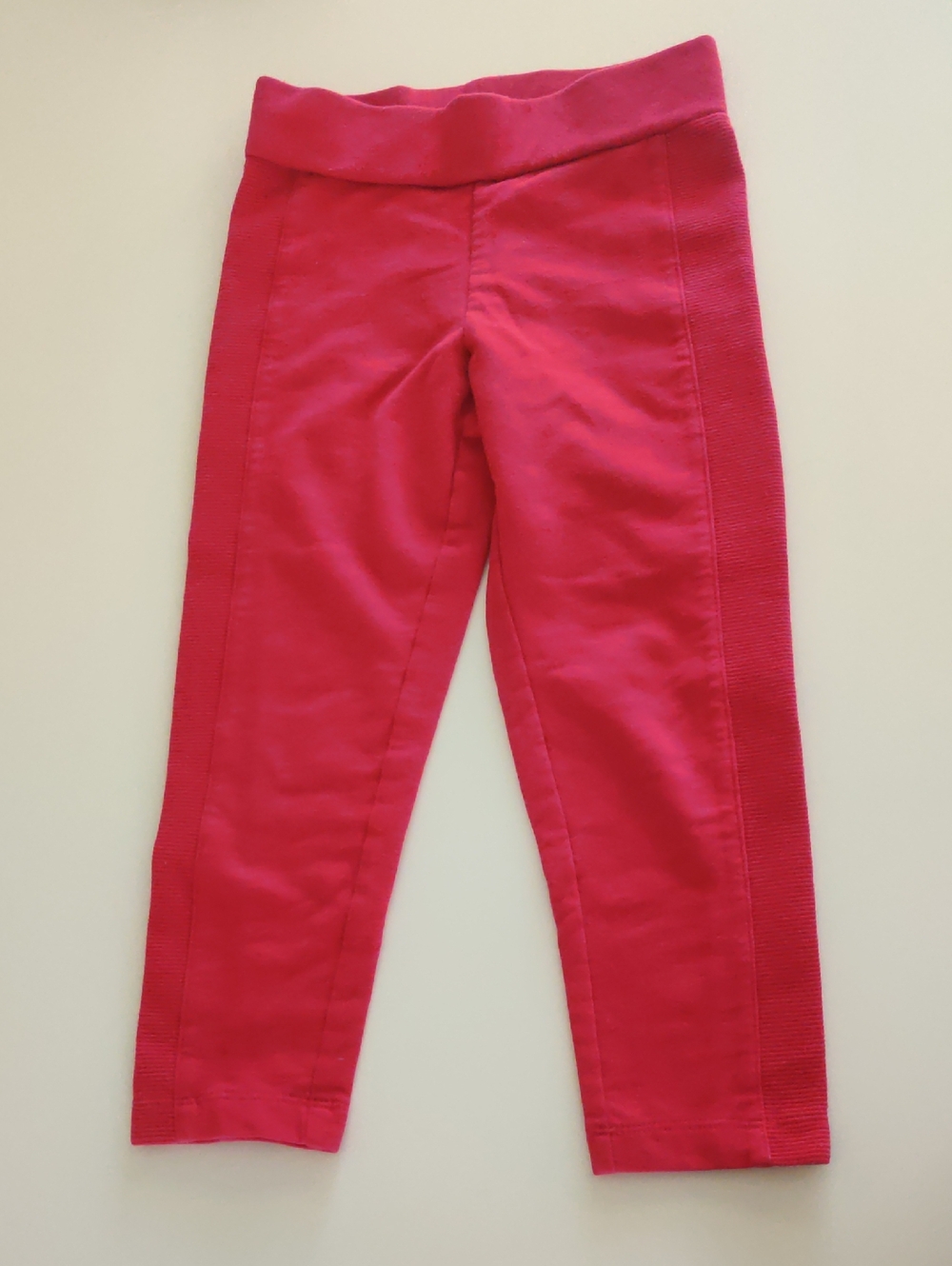 365 Kids From Garanimals | Girls Hot Pink Ponte Leggings with Rib Side Panels